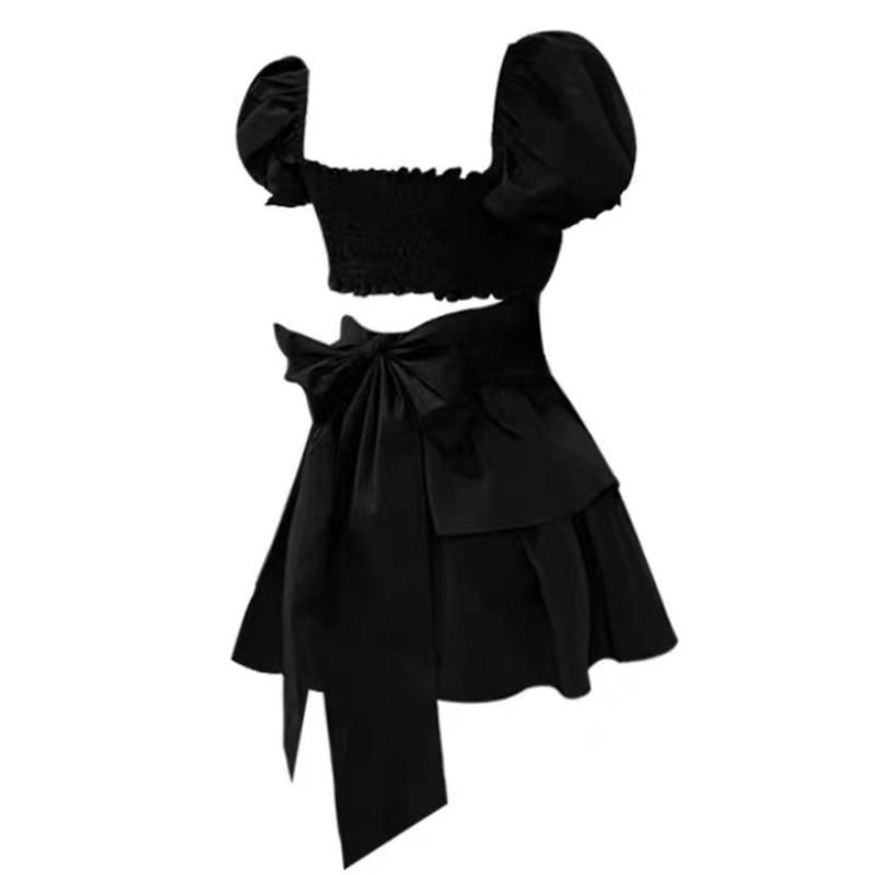 Dress Sexy Mini White Backless Women Korean Fashion Casual Elegant Party Dress Female Ruffle Kawaii Lolita Party Y2k Dress
