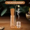 Wooden Creative Upside Down Incense Burner Incense Stick Holder with Glass Ash Catcher Anti-Ash Flying for Yoga Spa Home Decor