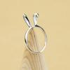 Student Fashion Rabbit Ear Ring Simple And Exaggerated Childlike Super Cute Zodiac Rabbit Jade Rabbit Ring Opening