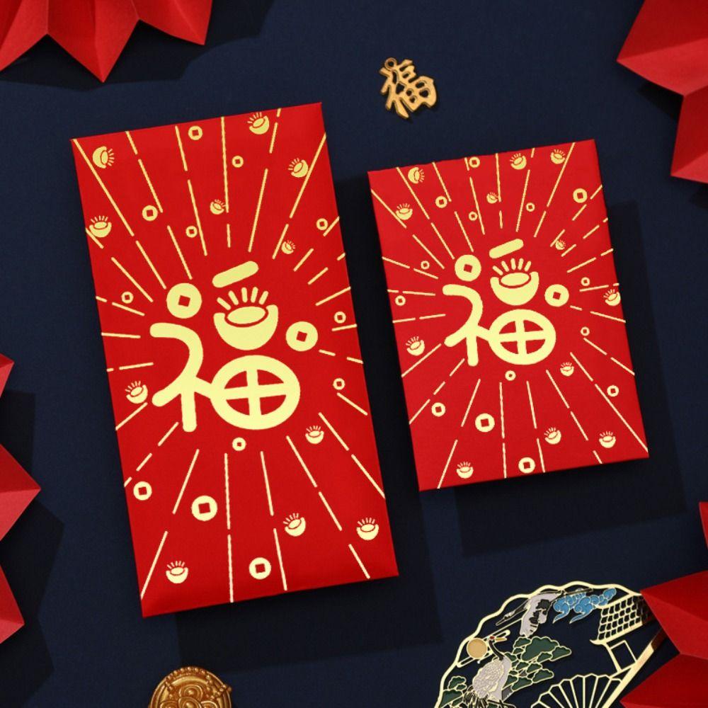 Новогодний мешочек с благословениями Красный конверт Мешочек для денег на удачу Мешочек с благословениями Красный кармашек Украшение для дома