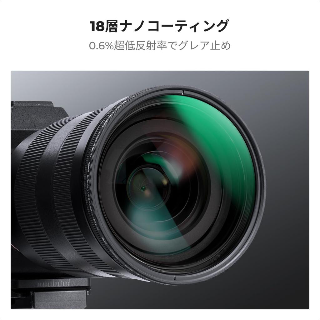 Фильтр Concept 62 мм Black Mist, многофункциональный фильтр 2 в 1, мягкий эффект, эффект затухания, переменный ND-фильтр, мягкий фильтр, 18-слойное нанопокрытие K&F 1/8