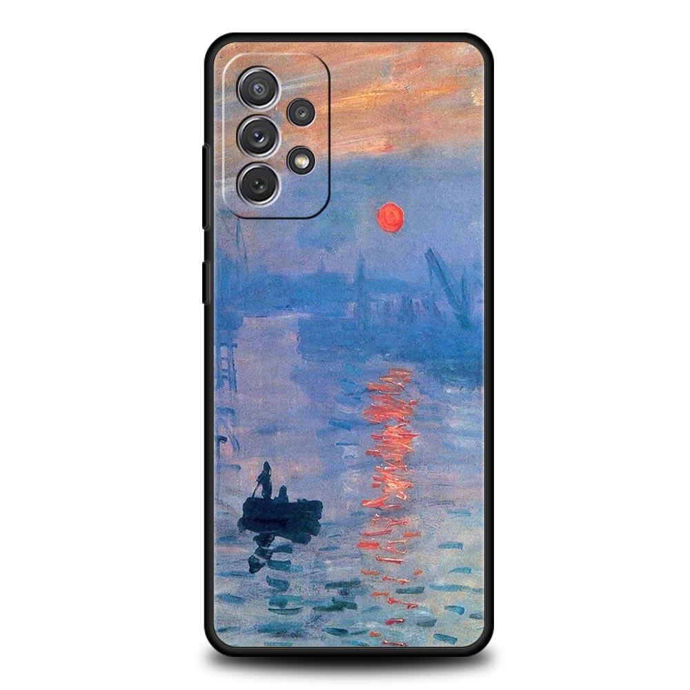 Кейс для телефона Samsung с рисунком «Сад Клода Моне» для моделей A17 A13 A15 A25 A35 A51 A55 A71 A21S A11 A31 A41 A23 A53 A73 5G A03S A05s
