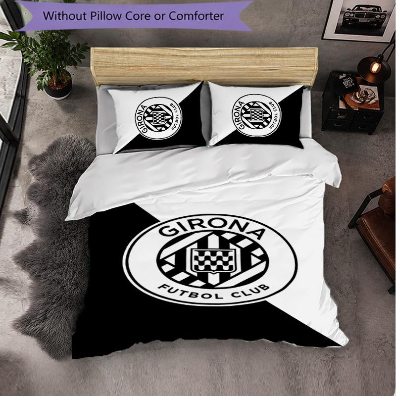 Girona FC Themed Bedding 3Pcs Duvet Cover Set Decorative Bed Linen For Teen Room Home Decoration
