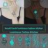 Blue Waterproof Luminous Tattoo Stickers for Music Festivals - Snake & Butterfly Designs