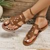2024Summer Flat Sandals Women Shoes Cut Out Slipppers Woman Casual Shoes Flip Flops Thong Beach Slides