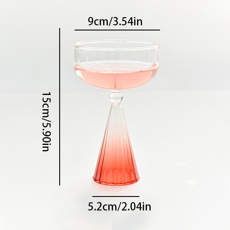 Transparent Irregular Shape Dessert Glass Goblet Gradual Colorful Ice Cream Cup