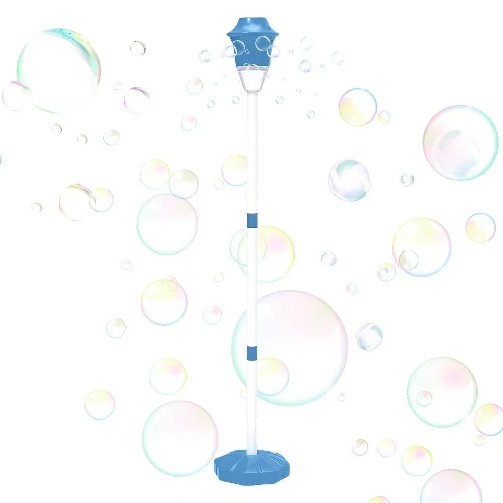 Street Lamp Bubble Tower with Lights, Rechargeable Standing Bubble Maker, Adjustable Height Street Light for Outdoor Garden, Patio, Wedding, Party