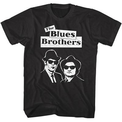 Мужская футболка The Blues Brothers Трафарет Джейк Элвуд Фото Футболки Мужские и Женские Свободная и Дышащая Футболка Топ