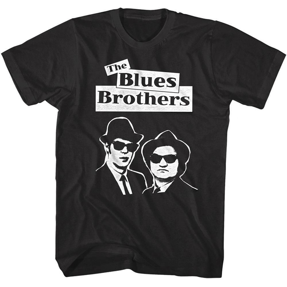 Мужская футболка The Blues Brothers Трафарет Джейк Элвуд Фото Футболки Мужские и Женские Свободная и Дышащая Футболка Топ