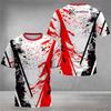 Fashion 3D Tie-Dye Print T Shirt for Men Summer Quick Dry Short Sleeve Outdoor Tennis Sports T-Shirt Casual Breathable Loose Top