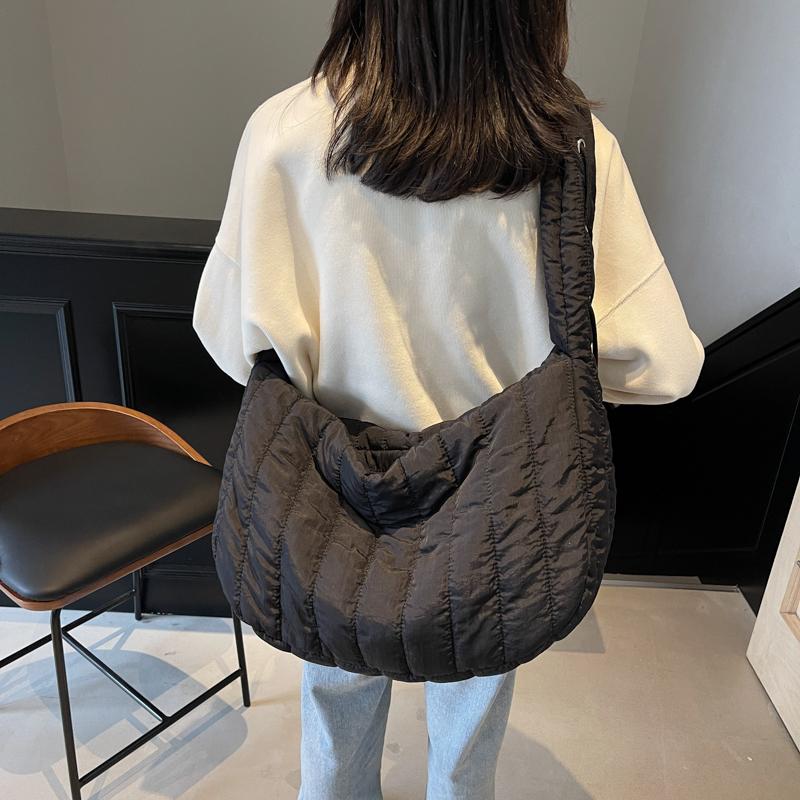 Складная сумка через плечо с завязками, женская сумка для пельменей большой вместимости, сумка через плечо для поездок на работу