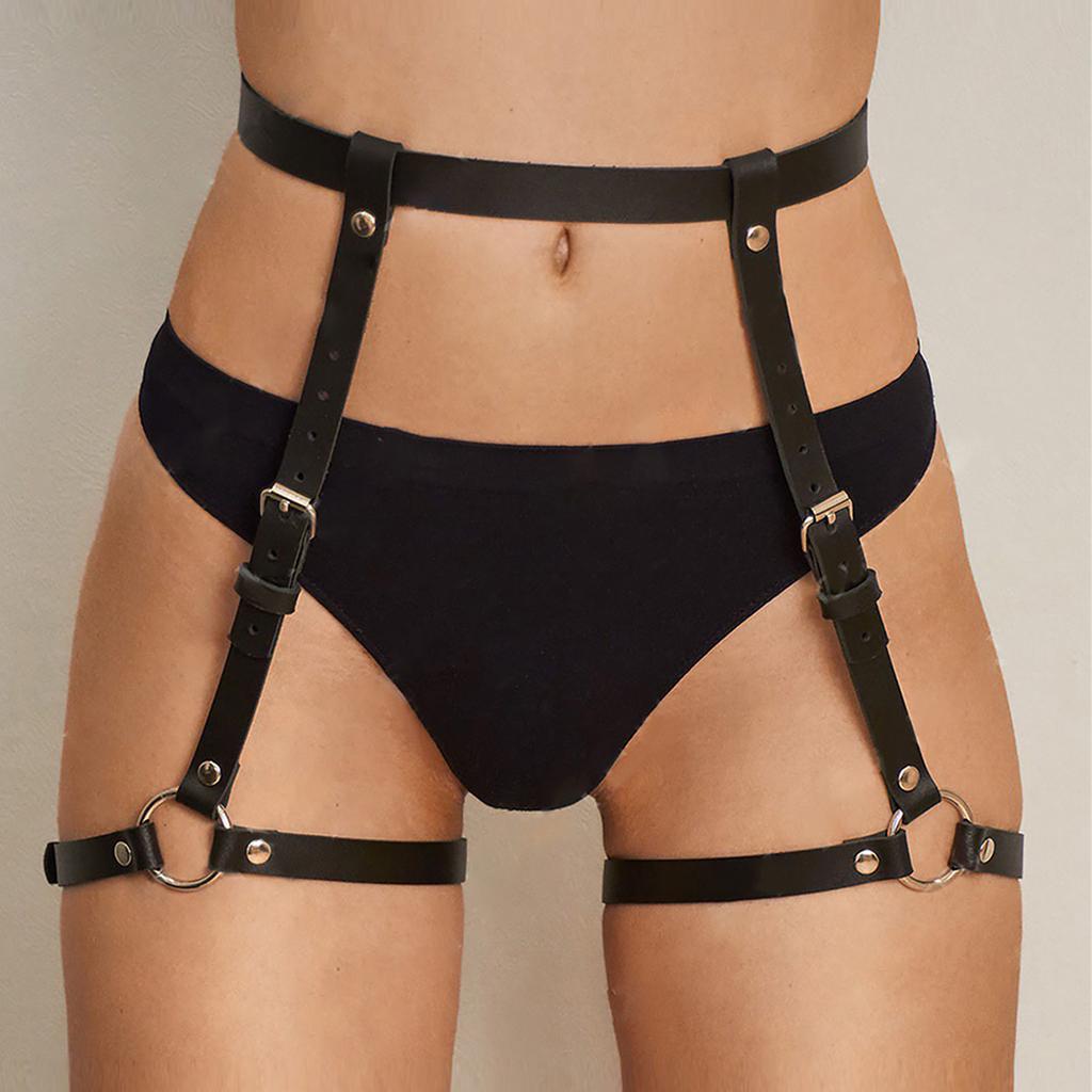 Сексуальный кожаный подвязочный пояс на бедро, портупея на ягодицы для женщин, бондаж для тела, готическая фетиш-одежда, аксессуары, взрослая секс-игрушка