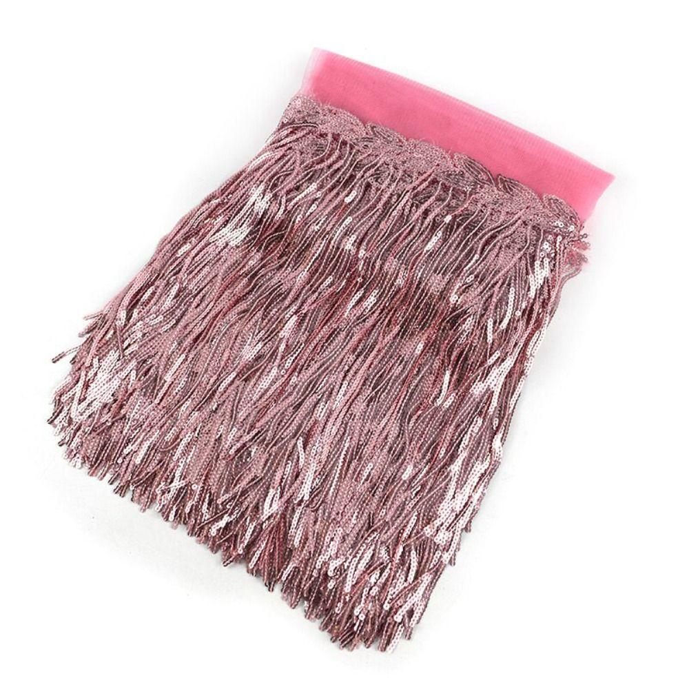 10Yards Dance Trim Clothing Sequin Tassel Lace Decoration Material DIY Handmade 20cm