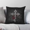 Gothic Dark Cross Rose Square Pillowcase Polyester Linen Velvet Creative Zip Decor Throw Pillow Case Home Cushion Cover