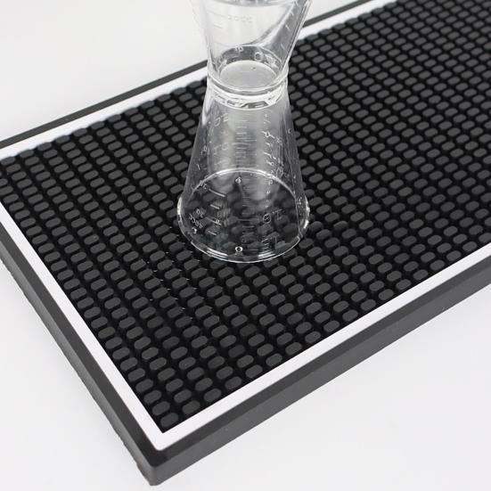 Противоскользящий коврик для бара с белой каймой, защита от пролития напитков, защита барной столешницы для домашней кухни