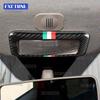 Real Dry With Tricolor Carbon Fiber Sticker For Abarth 595 695 595C 695C Fiat 500 500C 2016-2021 2022 2023 2024 Reading Lamp