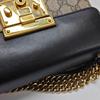 [Pre-Owned] Padlock Moonlight Treasure Box Series Metal Lock Logo Canvas And Leather Crossbody Bag Small - Good #DSZTR2