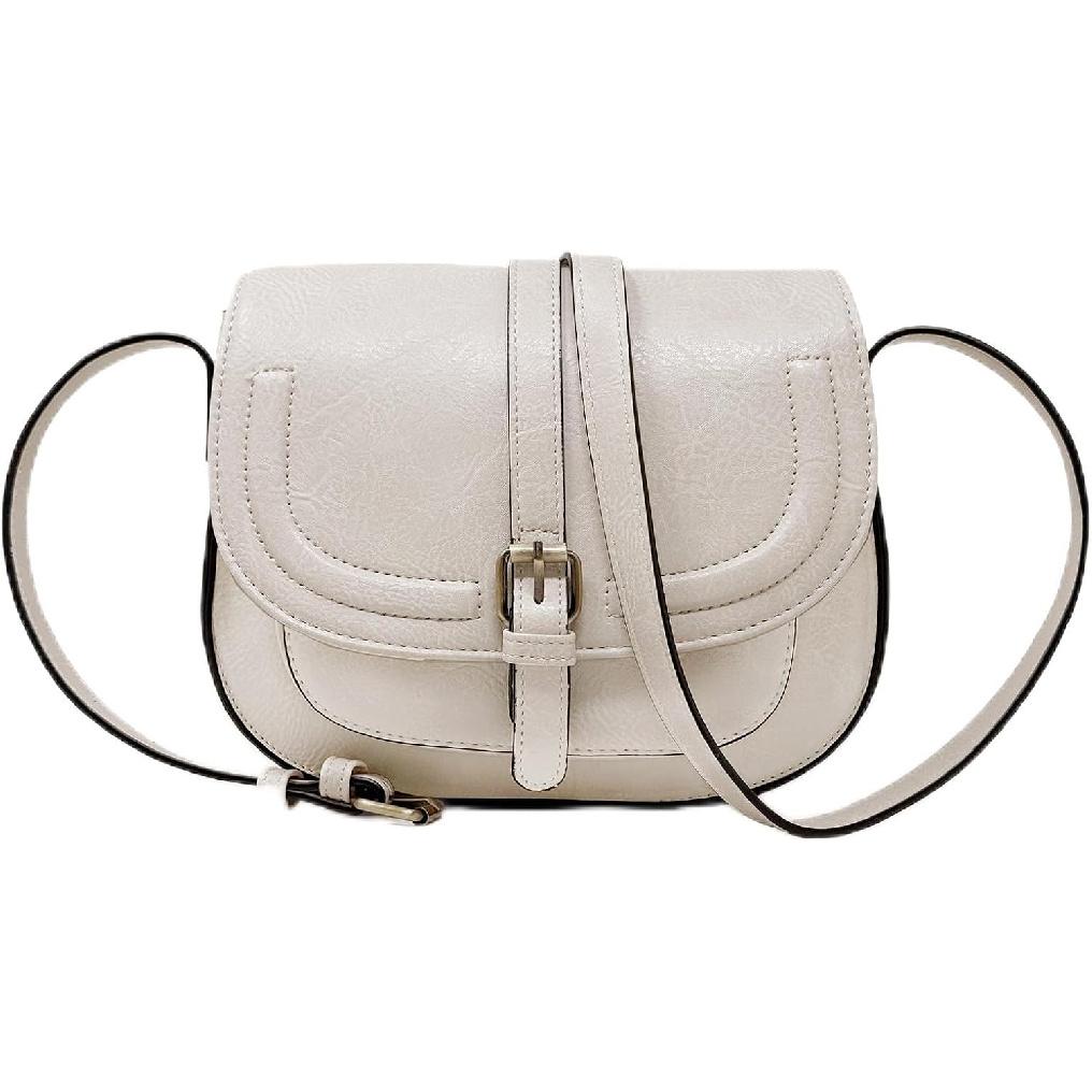 AFKOMST Crossbody Bags for Women,Small Saddle Purse and Boho Cross Body Handbags,Vegan Leather