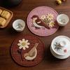 Flower and Bird Print Pot Holder Anti Slip Dining Table Protector  Dining Table
