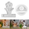 Flower Candle Holder Molds Flower Candle Stand Molds with Tealight Base Mould for DIY Candle Holder Easter Decorations