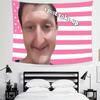 1 шт. Забавный розовый гобелен с американским флагом DDanielLarson, юмористический дизайн «Я только что проснулся», идеально подходит для бара, клуба, общежития