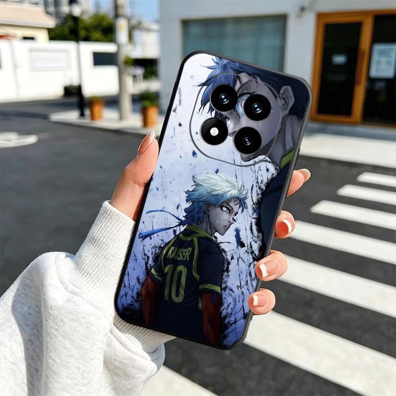 Синий L-Locks Исаги Йоичи Мягкий чехол для телефона для Xiaomi Redmi Note 12 13 14 15 Pro Plus 11 12S 11S 11T 10 4G Черная задняя крышка