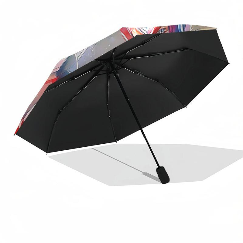 1pc Power Ranger-themed Automatic Opening/Closing Outdoor Umbrella with Foldable Design, 8 Bone Iron Frame - Perfect for Fans, Travelers, Daily U