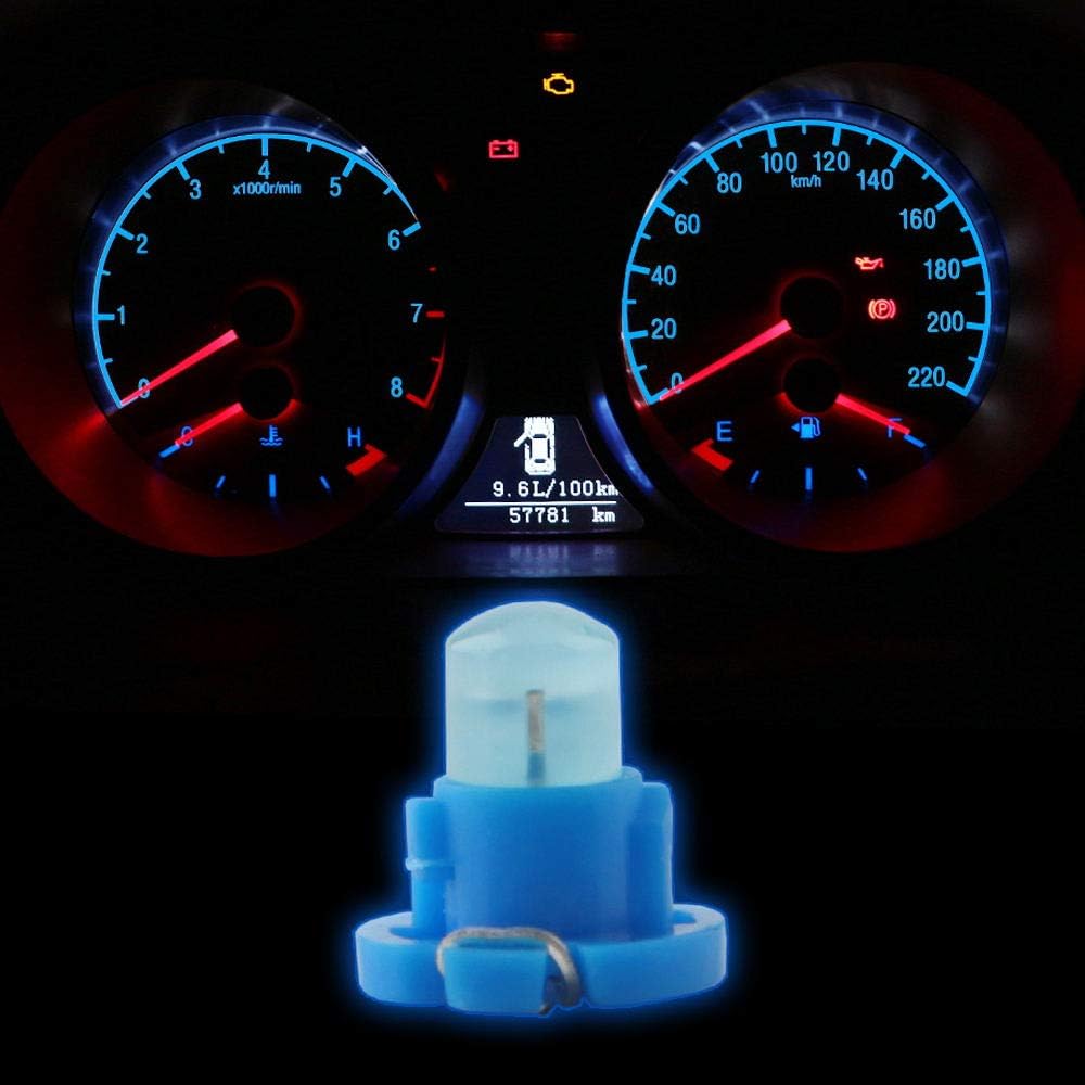 Grandview 10pcs T4.2 COB 1 SMD Led For Dashboard trument Cluster Light Car Light Bulb Side Light Indicator light Interior Panel Bulb Light 12V (Blue)