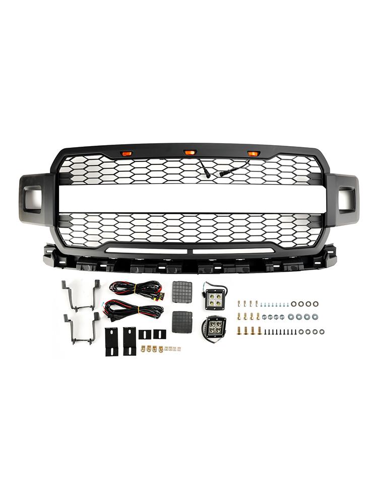 Front Bumper Grill Grille W/ LED Fit Ford F150 2018-2020 Super Duty