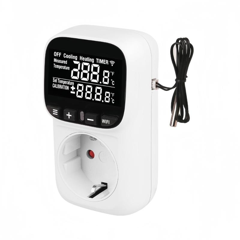 Цифровые розетки-терморегуляторы с таймером -40℃ до 120℃ Регулируемые розетки-термостаты Прочные