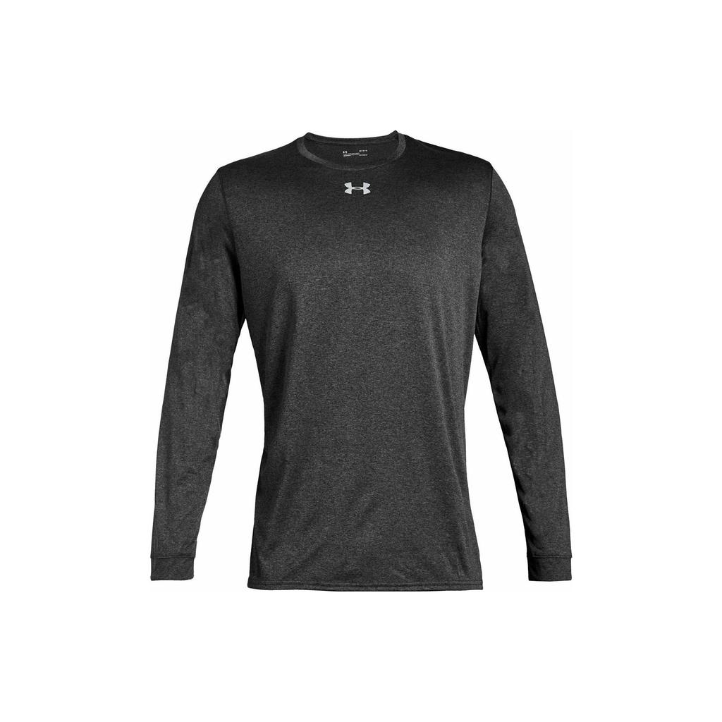 Under Armour Однотонный логотип с круглым вырезом и принтом, футболка с длинным рукавом для мужчин, серый цвет 1305776-090