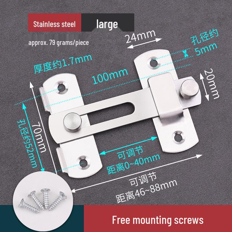 Защелка для раздвижной двери в старинном стиле без сверления и противоугонный болт