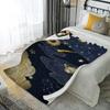 Cosmic Starry Blanket Microfiber Flannel Cover Blanket Bedroom Living Room Sofa Soft And Comfortable Home Decoration