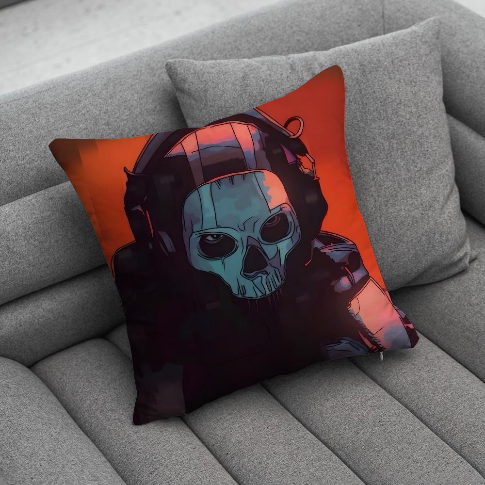 Наволочка CCallOf DDuty GhostS, Мягкие чехлы для подушек для декора дивана в деревенском стиле, Домашние украшения и Защита