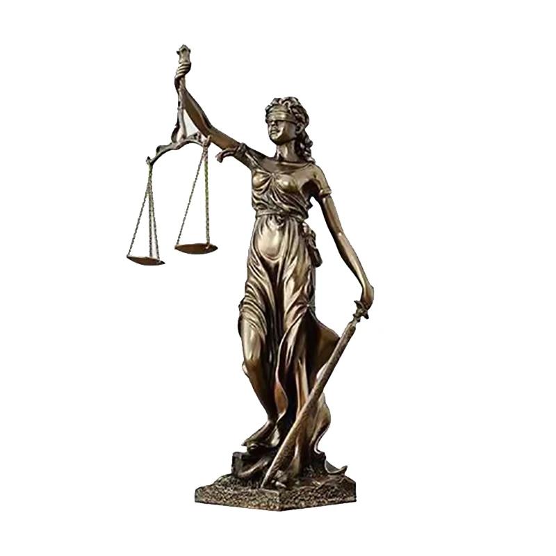 Греческая богиня правосудия Фемида Фигурка Смола Статуэтка, Орнаменты Украшение дома Скульптура богини Офисное украшение Ремесло Подарки