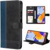 Case for Xiaomi Redmi Note 11 Pro - Soft Shockproof Cover - PU Leather - Black-Navy Blue - Full Protection
