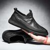 Fashion Leather Men Casual Shoes Brand 2024 Mens Loafers Moccasins Breathable Slip On Black Driving Shoes Soft Sole Platform Sneakers