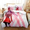 Kawaii Darling In The Franxx Bedding Set Single Twin Full Queen King Size Bed Set Aldult Kid Bedroom Duvetcover Sets Anime