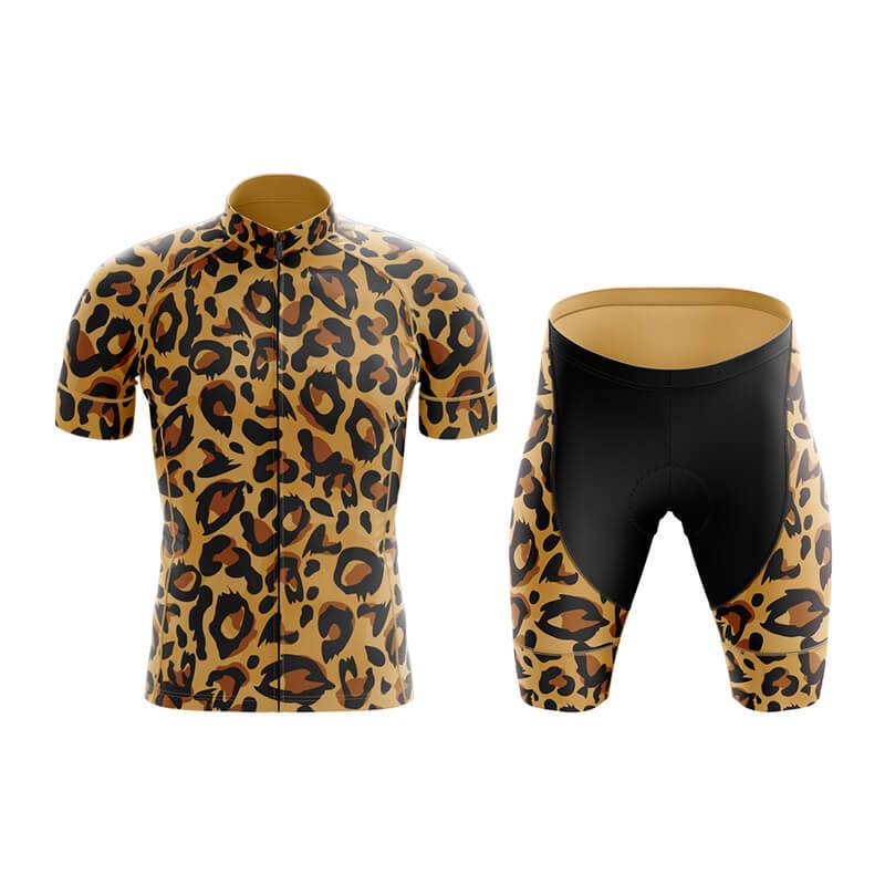 Leopard Print Bike Uniform 2026 Man's Short Sleeves Cycling Clothing Summer MTB Bike Riding Cycling Jersey Set Ropa Maillot