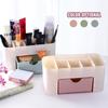 Plastic Desktop Cosmetic Box with Small Drawer Multifunctional Desk Storage Box