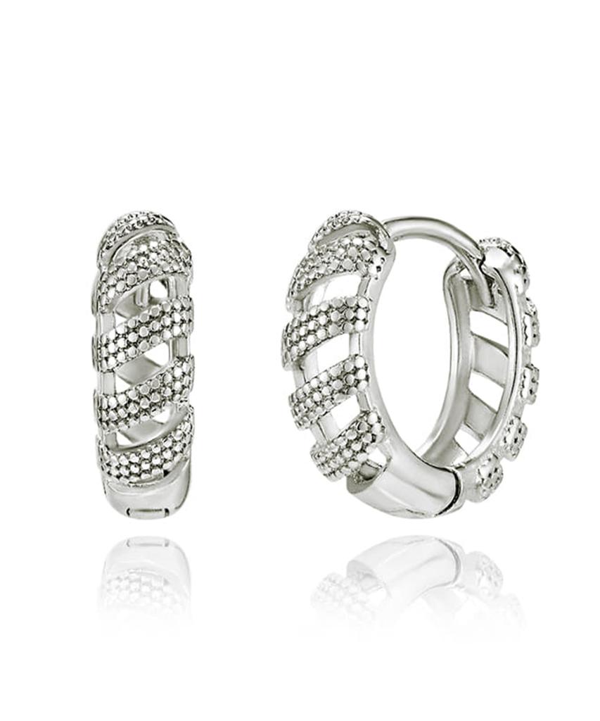 Geigerjewelry Серьги-пусеты «Муар» Gisvee108 (Булавка из серебра 925 пробы)