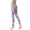 YOGALOVE Floral Print Yoga Cropped Length Size Women's Leggings, Quick-Drying, (Flower Bloom, L)
