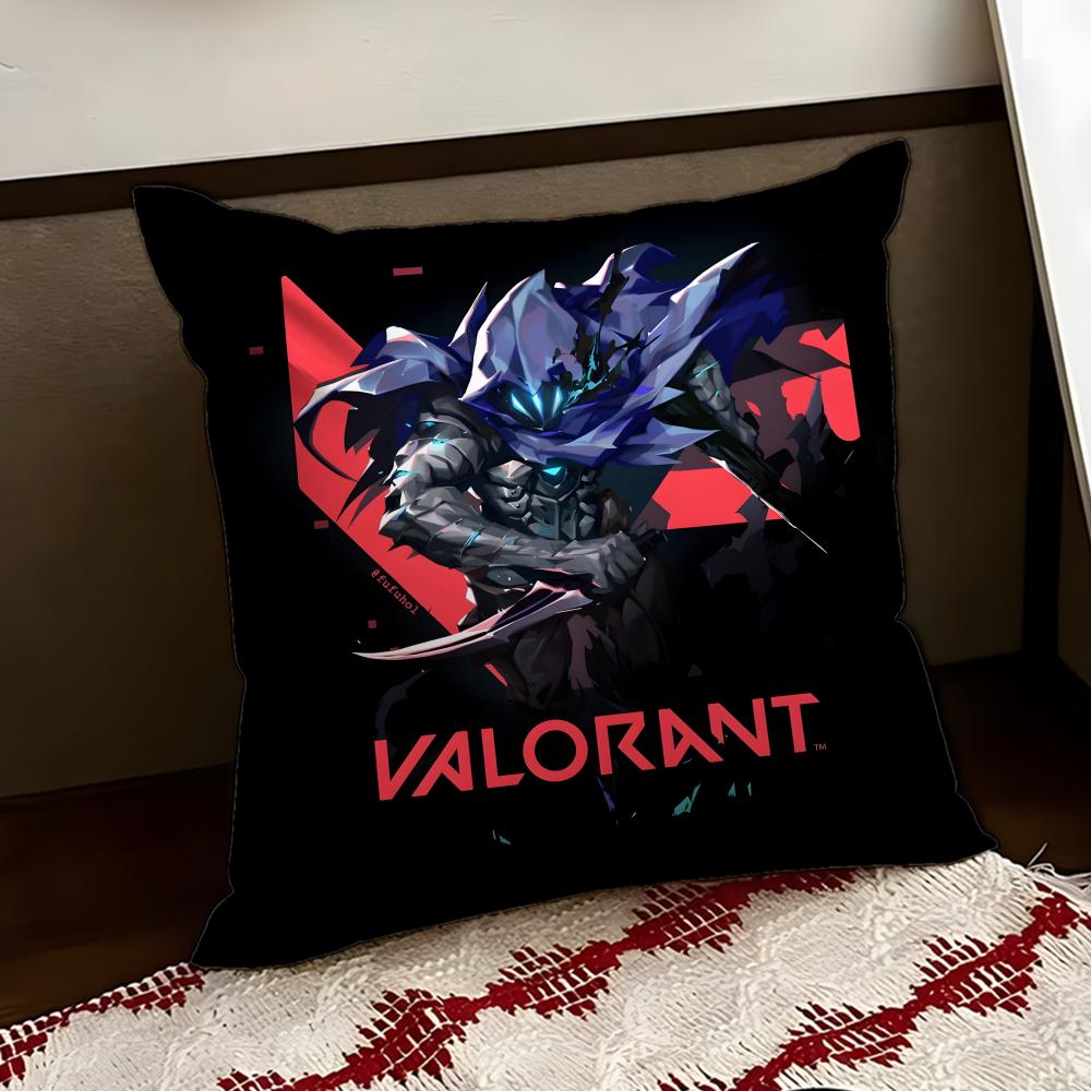VValorantS Game Cushion Cover Reversible Soft Durable Pillow Cover Home Car MultiScene Use for Daily Comfort