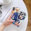 N138 BLUE LOCK Anime Phone Case for iPhone 16 15 11 Pro Max Samsung S24 S23 Ultra A54 A35 Xiaomi Redmi Note13 12 Pro Plated Frame Tempered Glass Cover