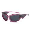 Personalized new cat eye sunglasses, European and American trend street photography hip-hop special-shaped glasses fashion sunglasses