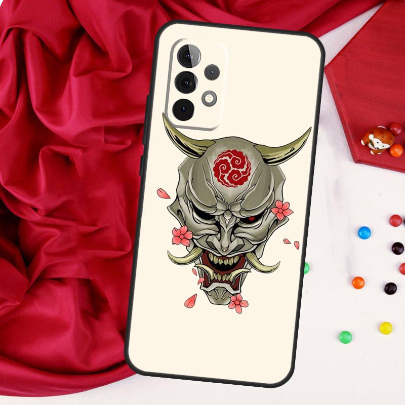 Чехол Oni Hannya Mask для Samsung Galaxy A52 A32 A22 A54 A14 A16 A26 A36 A56 A55 A35 A05 A06 A15 A53 A33 A13