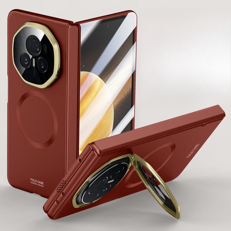 Business-friendly HONOR Magic V3 Phone Case Folding Matte Honor Magnetic Lens Stand Spring Hinge Sleeve