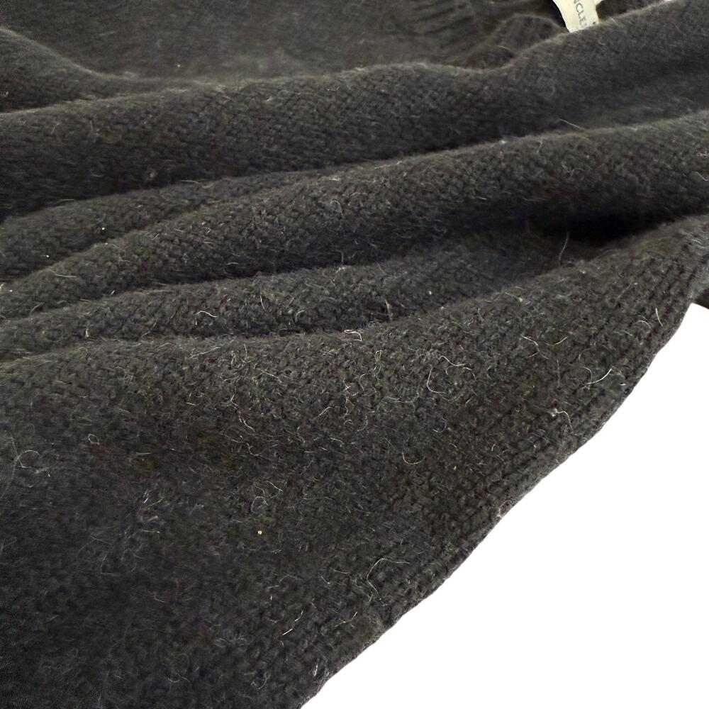 Moncler Вязаный альпака с воланами MAGLIONE TRCICOT GIROCOLLO цельный черный альпака Женский Б/У