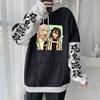 Kawaii Iguro Obanai Kanroji Mitsuri Demon Slayer Japan Anime Print Hoodies Fashion Manga Winter Men Fake Two Pieces Sweatshirt