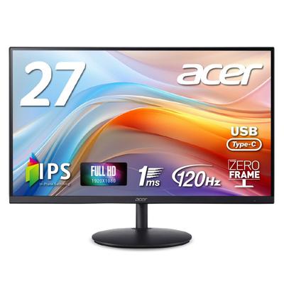 Acer Монитор 27 дюймов Full HD Matte IPS 120 Гц Адаптивная синхронизация HDMI Блок питания Совместим с терминалом Совместимость с креплением VESA Регулировка высоты Ноль